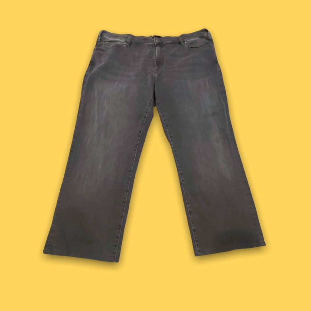 34 & Heritage Cropped Grey Cotton Stretch Denim Jeans Capris Size 46/34